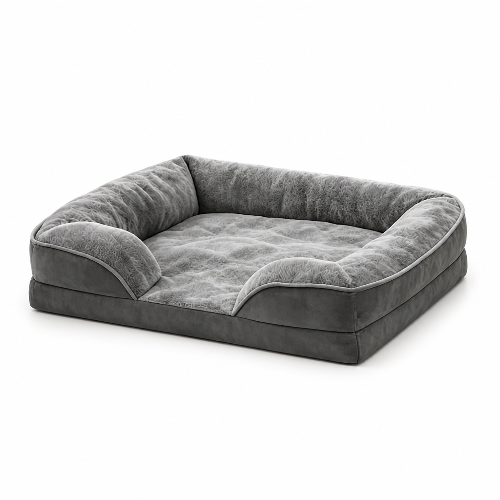 Orthopedic Egg Crate Foam Dog Bed (Removable Washable Cover)
