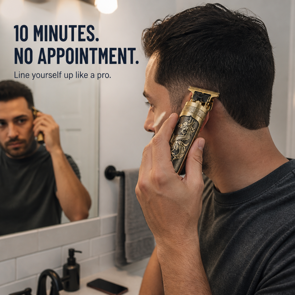 EdgeCraft™ Vintage T-Blade Trimmer — Shape Fades & Edges with Pro Barber Precision