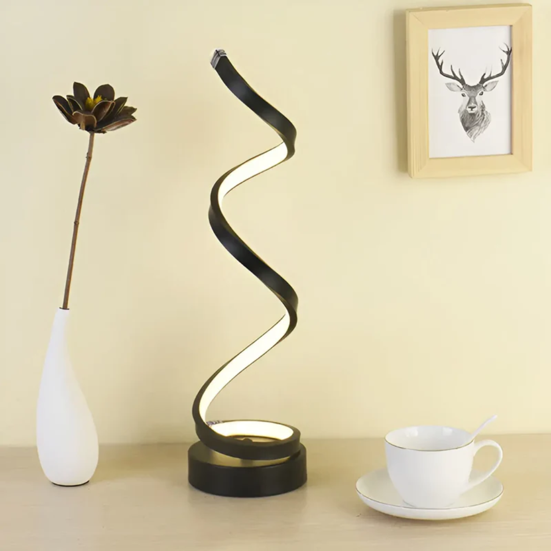 Spiral LED Desk Light with Dimmer Adjustment – Modern Design 19W