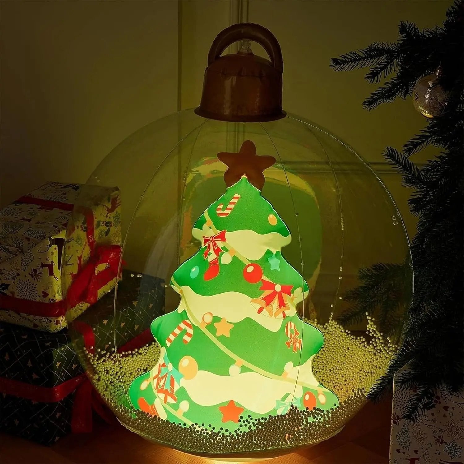 Inflatable Holiday Ball with Light — Controlled Remotely via Remote Control