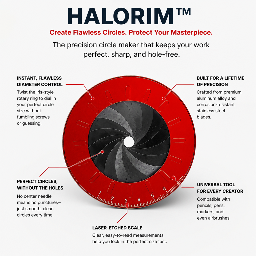 HaloRim™ — Create Flawless Circles That Protect Your Masterpiece Every Time