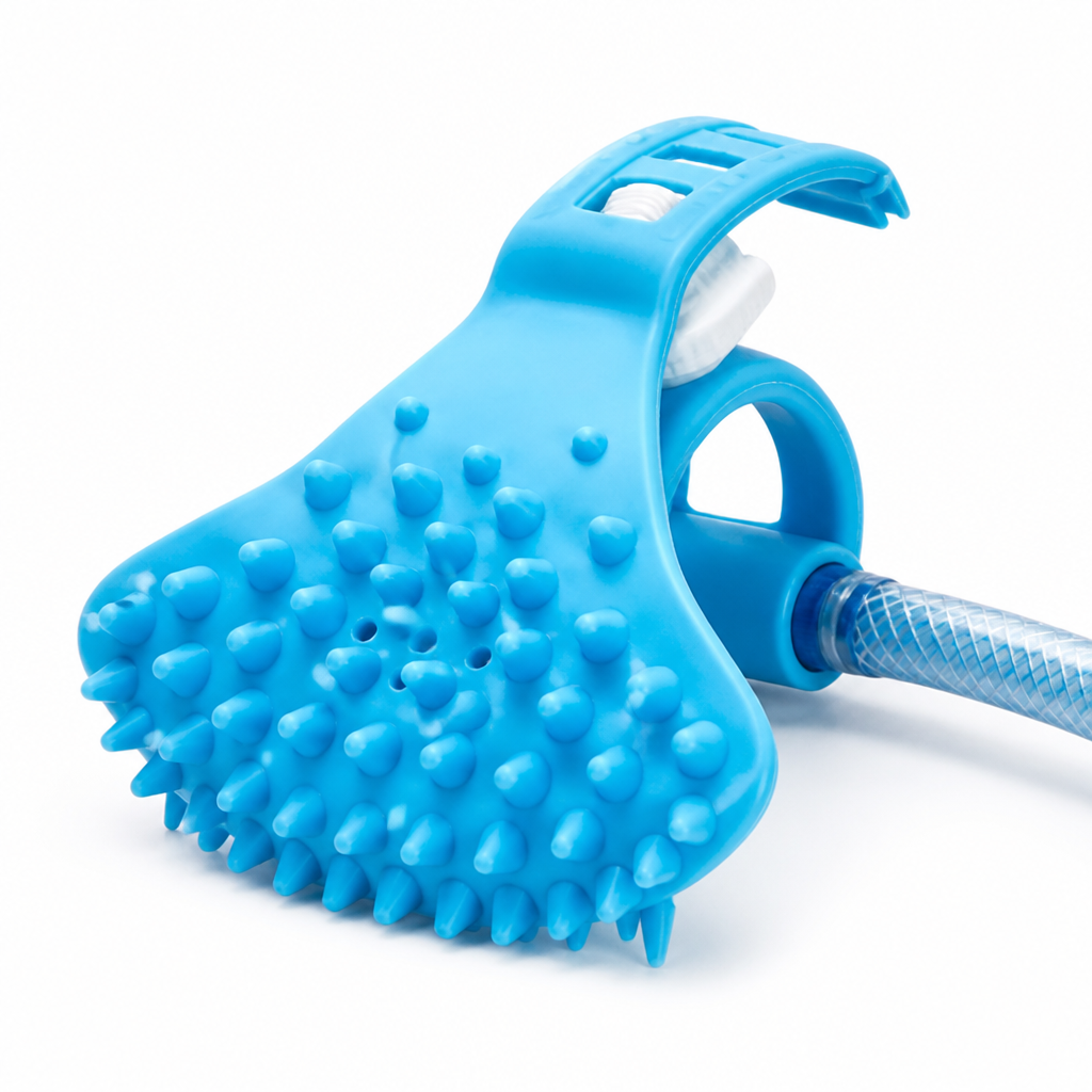 Soft Silicone Garden-Hose Dog Shower Glove