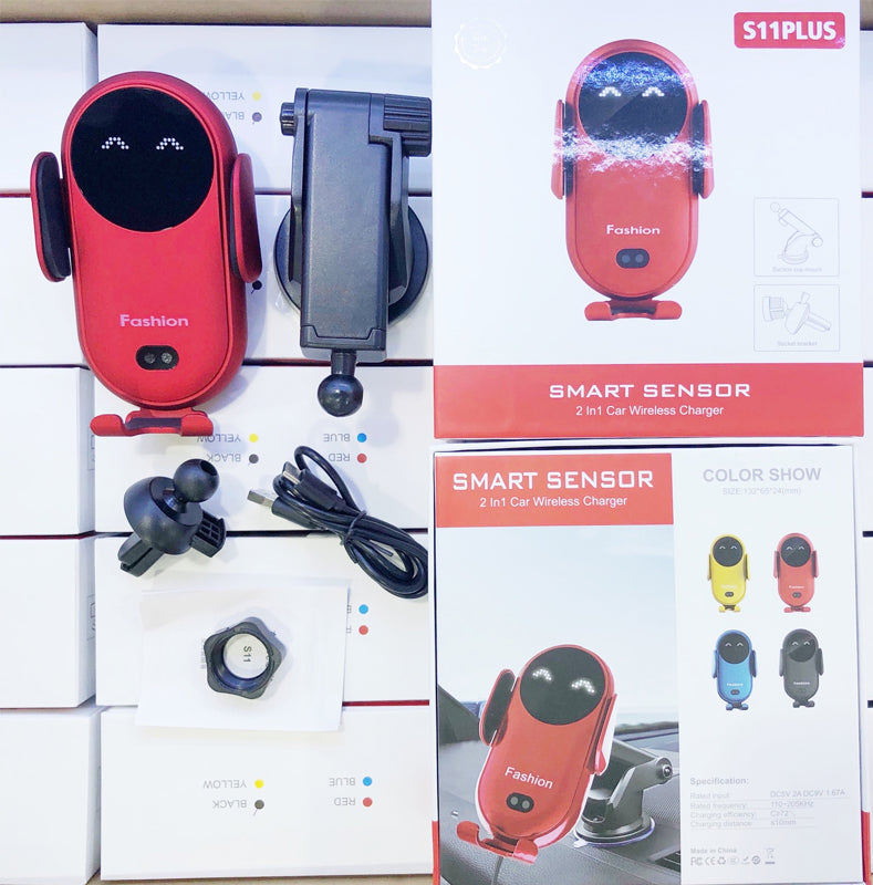 Car Mount with Wireless Charger for Smartphones