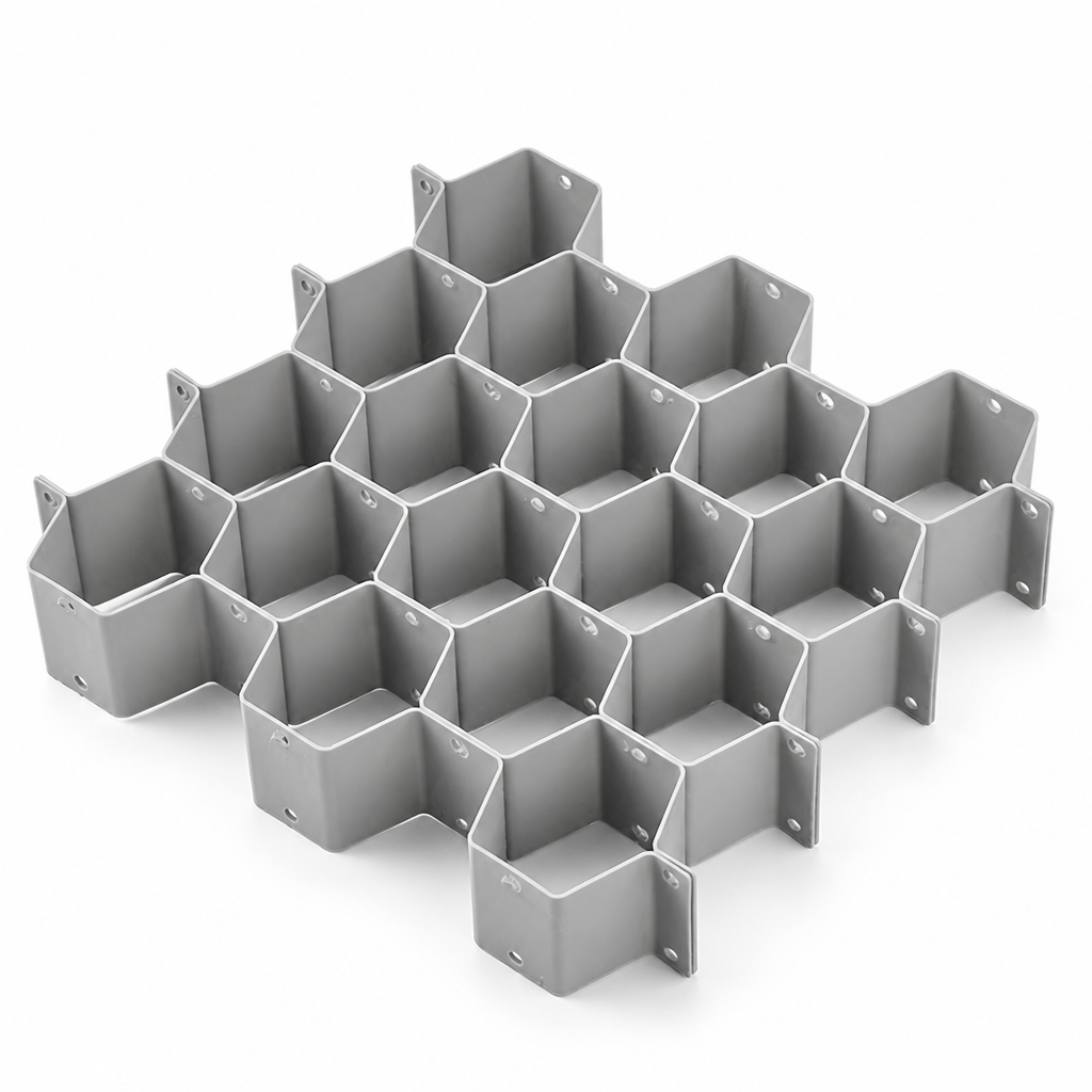 Modular Honeycomb Plug-In Drawer Organizer