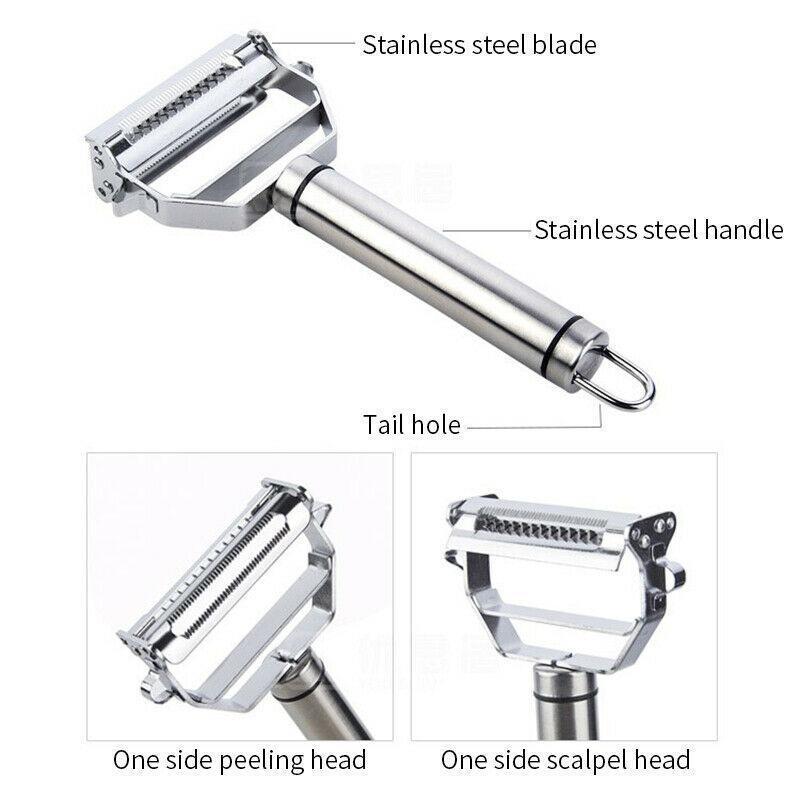 2-in-1 Vegetable Peeler with Julienne Blade – Stainless Steel Design