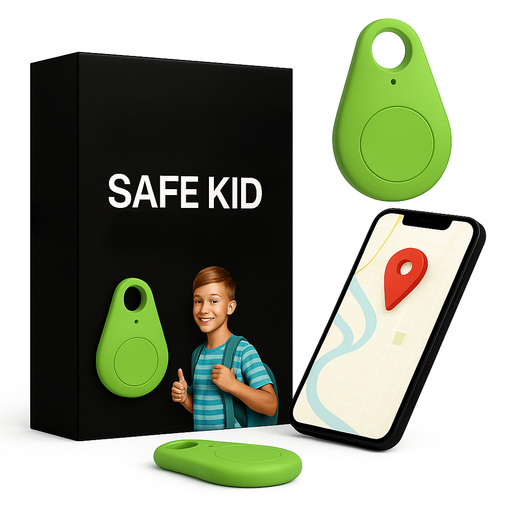 Child Safety GPS Tracker with Waterproof Design & SOS Alerts