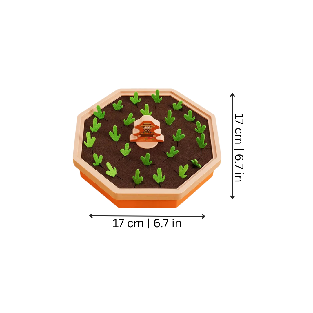 Children's Wooden Game for Carrot Harvesting
