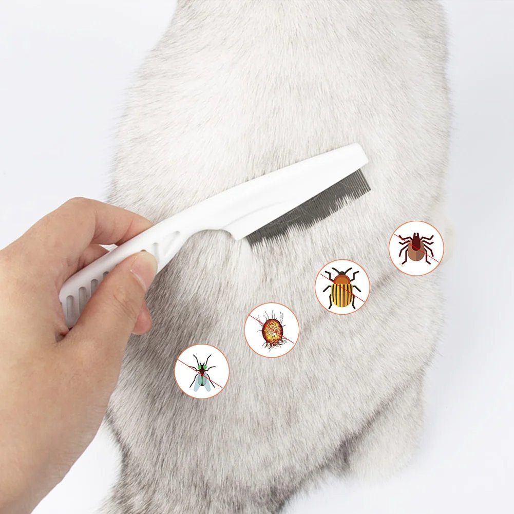 Stainless Steel Tooth Pet Grooming Comb for Gentle Coat Care