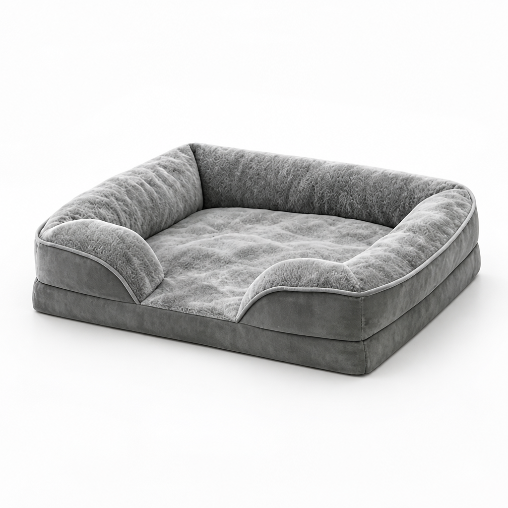 Orthopedic Egg Crate Foam Dog Bed (Removable Washable Cover)