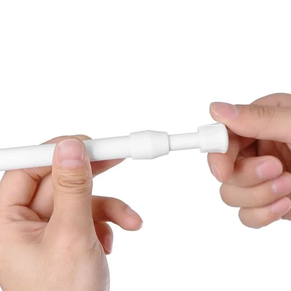 Telescopic Curtain Rod with Adjustable Spring Mechanism