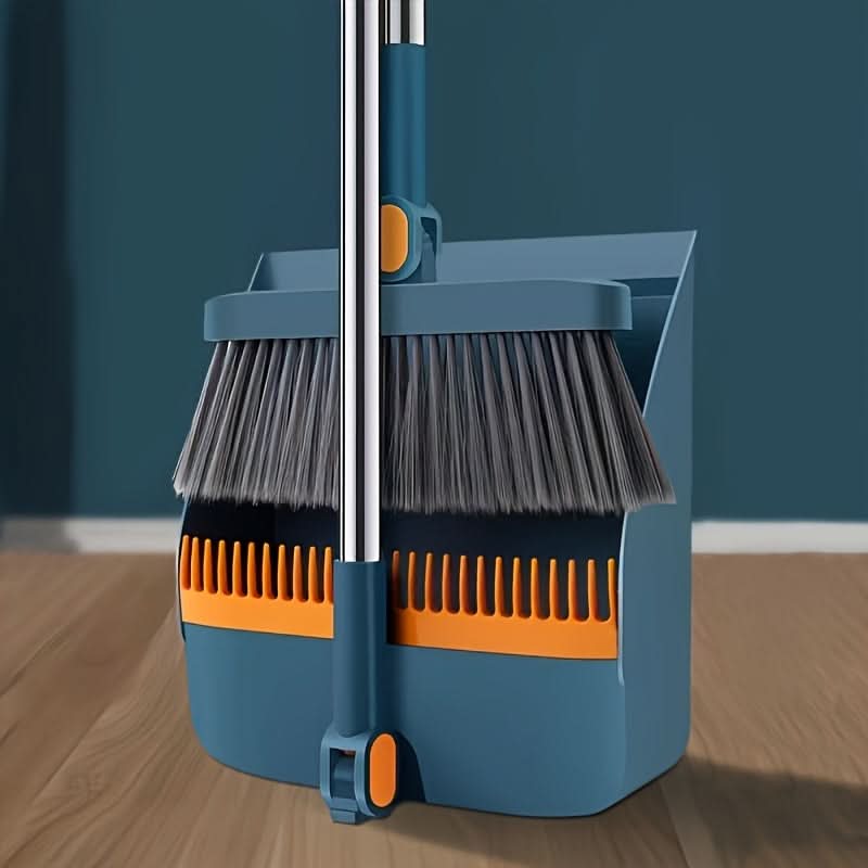 Cleaning Set with Long Handle Broom and Dustpan