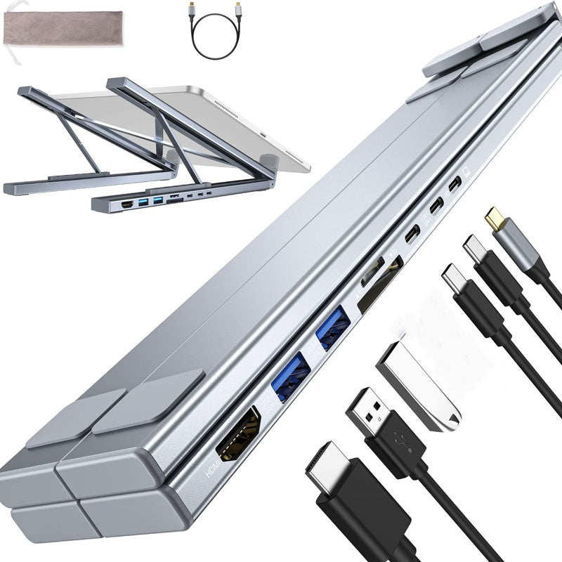 VoltEdge™ 8-Port Docking Station with Adjustable Stand — Elevate Your Comfort and Crush Workday Fatigue