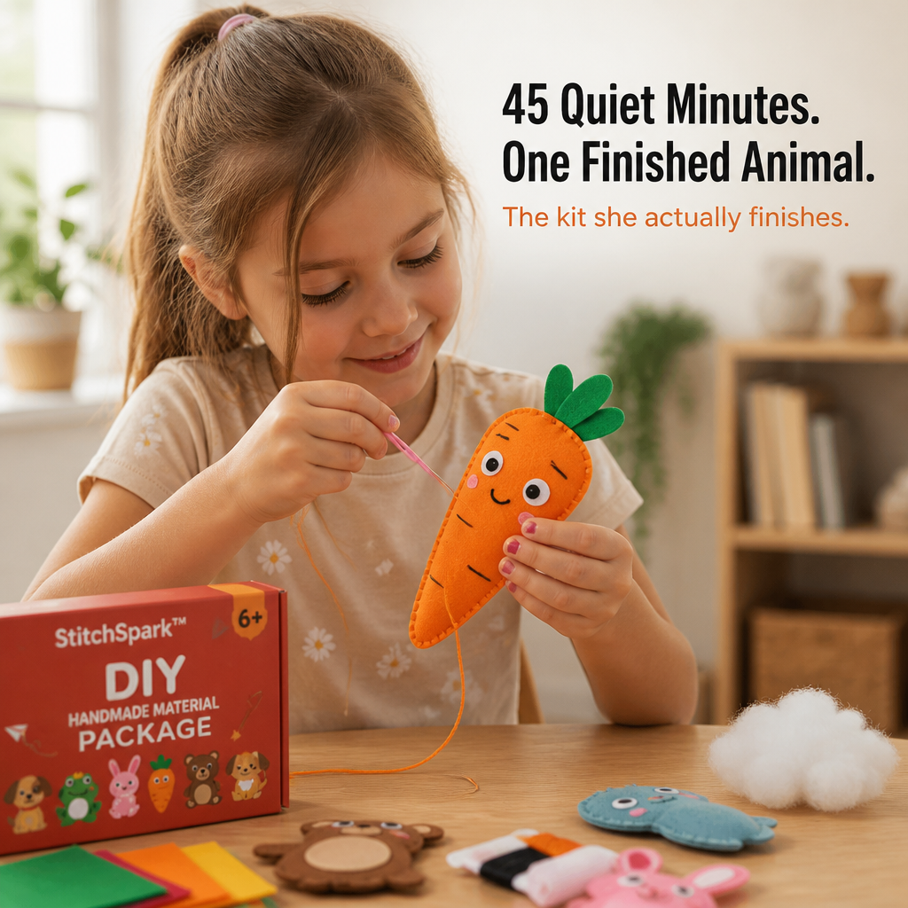 StitchSpark™ — Craft Felt Animals That Grow Focus, Confidence & True Pride