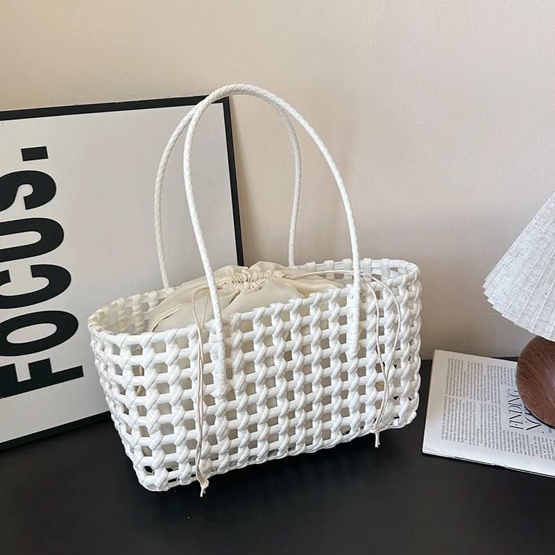 Summer Woven Shoulder Tote Bag