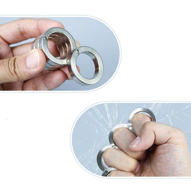 Silent Operation Folding Ring with Metal Structure and Touch Feedback