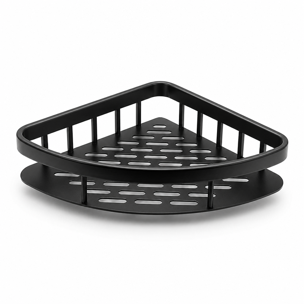 Drill-Free Self-Adhesive Stainless Steel Bathroom Shelf