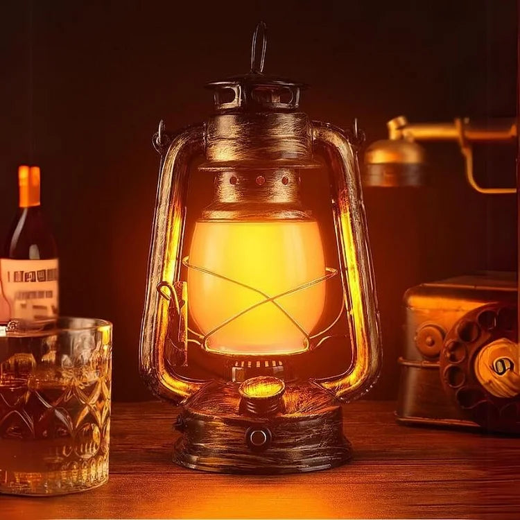Portable Waterproof LED Lantern for Camping – Rechargeable Light with Warm and Flame Settings