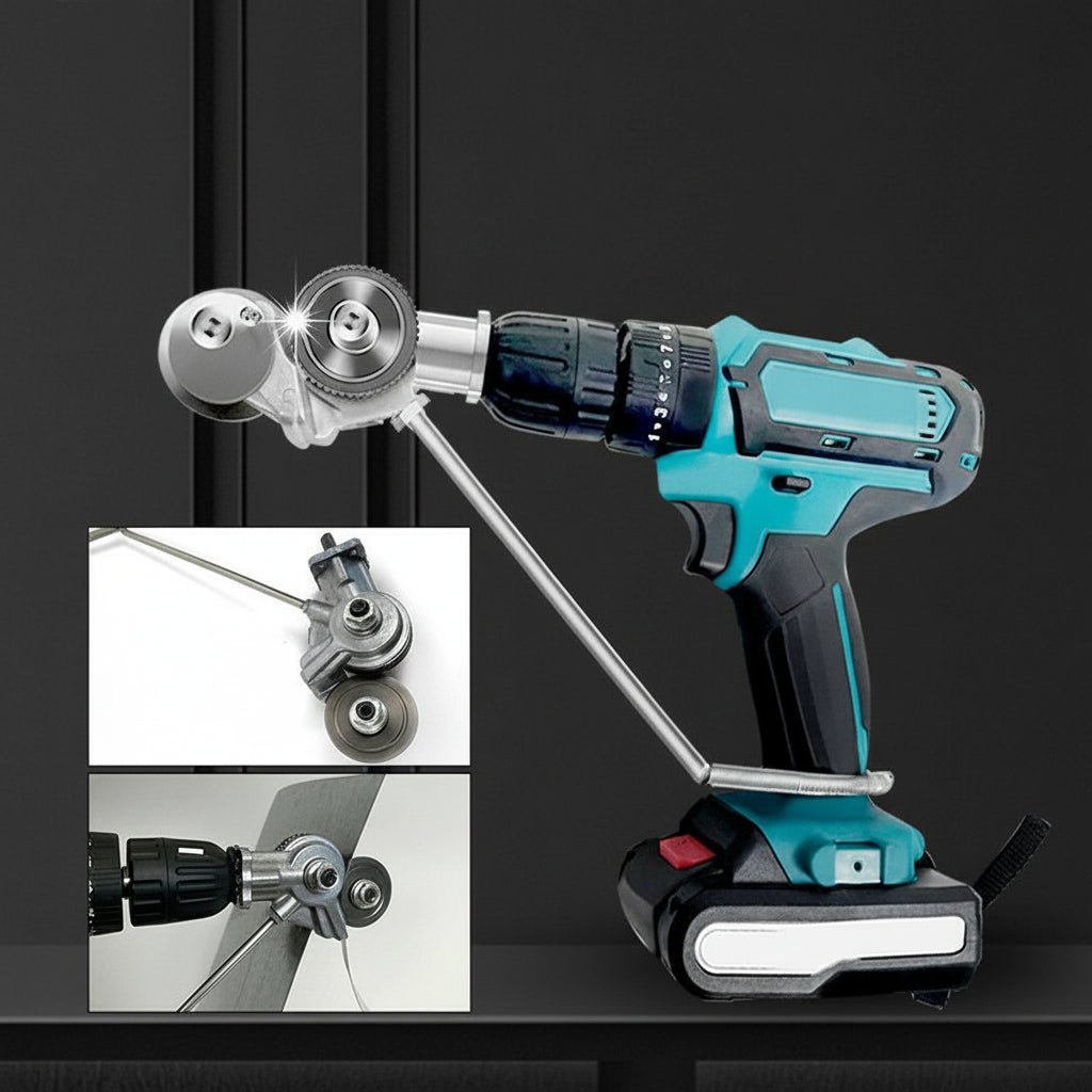 Professional Nibbler Tool with Sheet Metal Cutter Drill Attachment