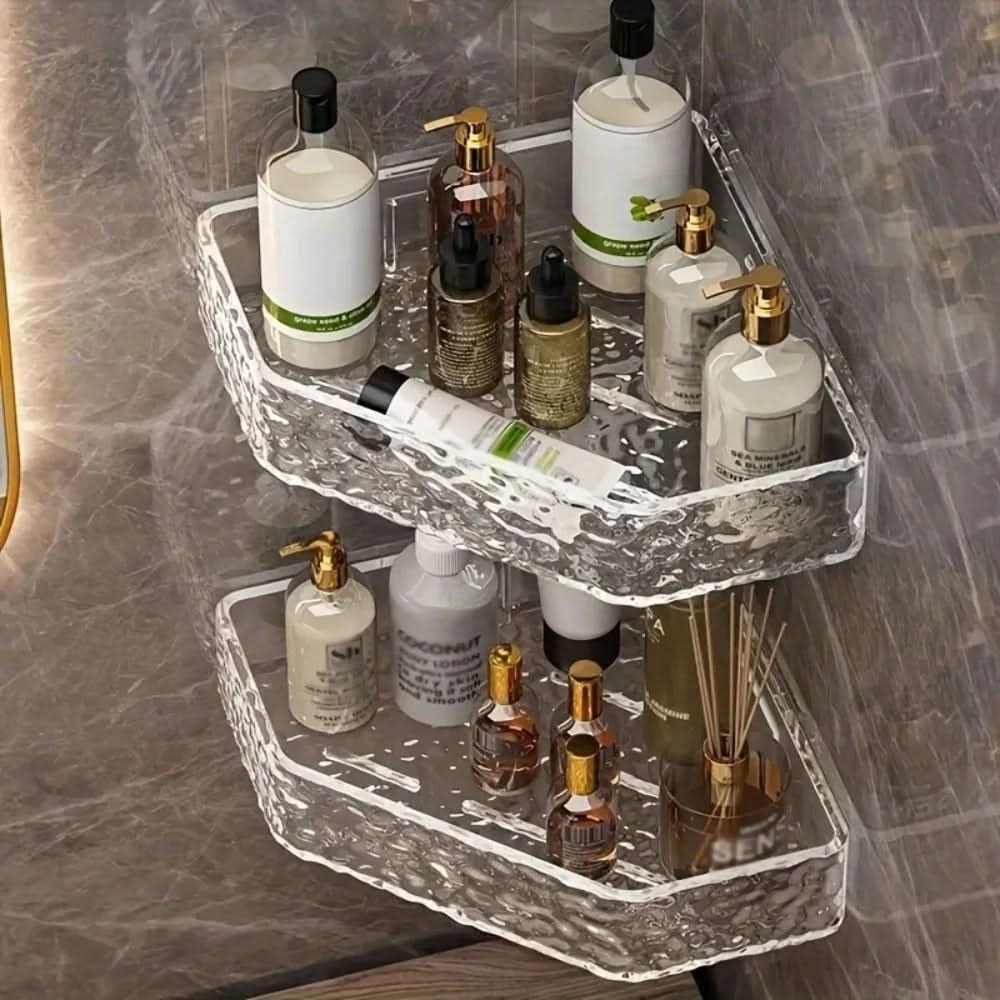 Bathroom Shelf Organizer with Corner Glacier Design