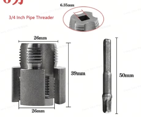 Aluminum Pipe Thread Cutting Tool – For Internal and External Threads