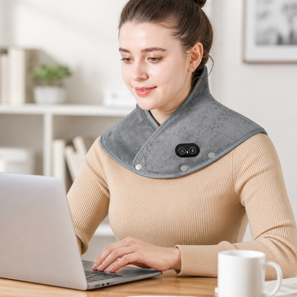 Heat & Vibration USB-Powered Neck & Shoulder Heating Pad