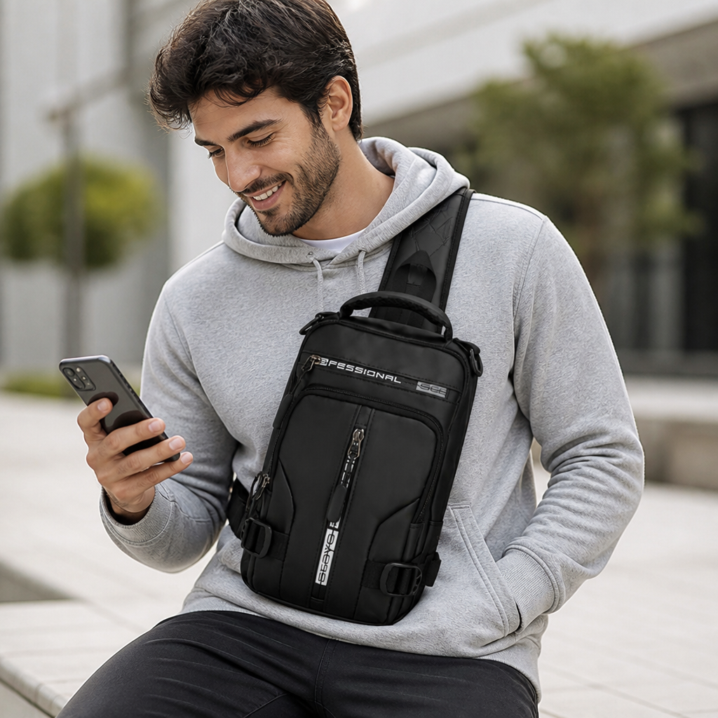 Anti-Theft Water-Repellent Convertible Sling Bag