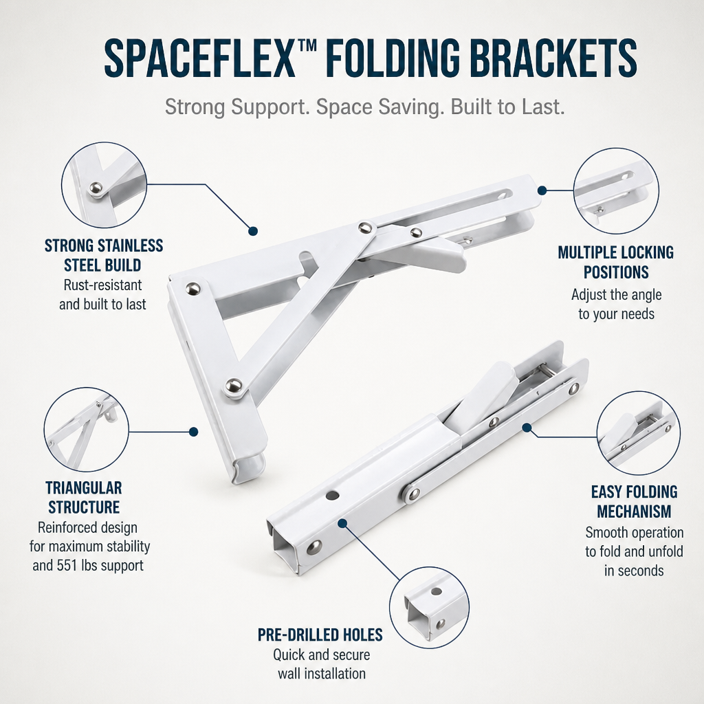 SpaceFlex™ — Fold Away Your Shelves and Take Back Every Inch of Floor Space