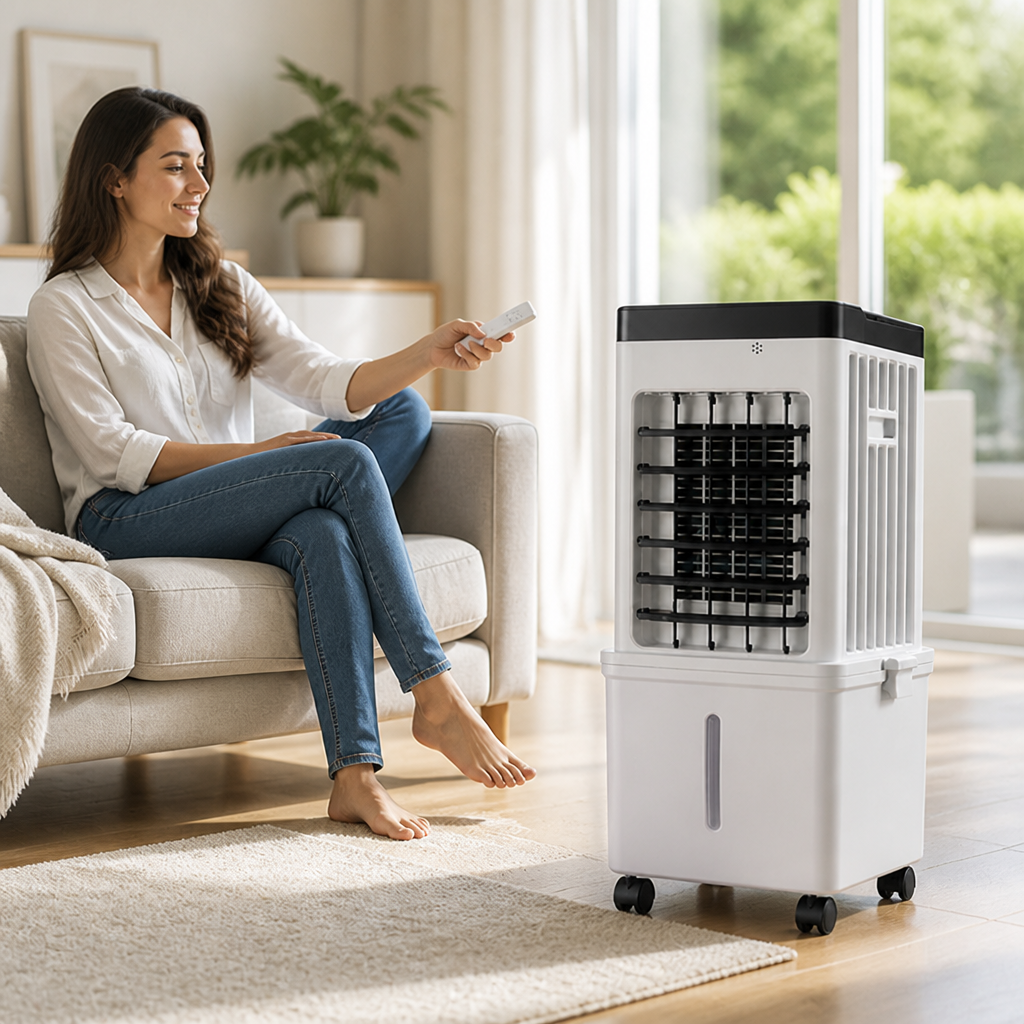 12L Tank Remote & Timer Portable Evaporative Cooler