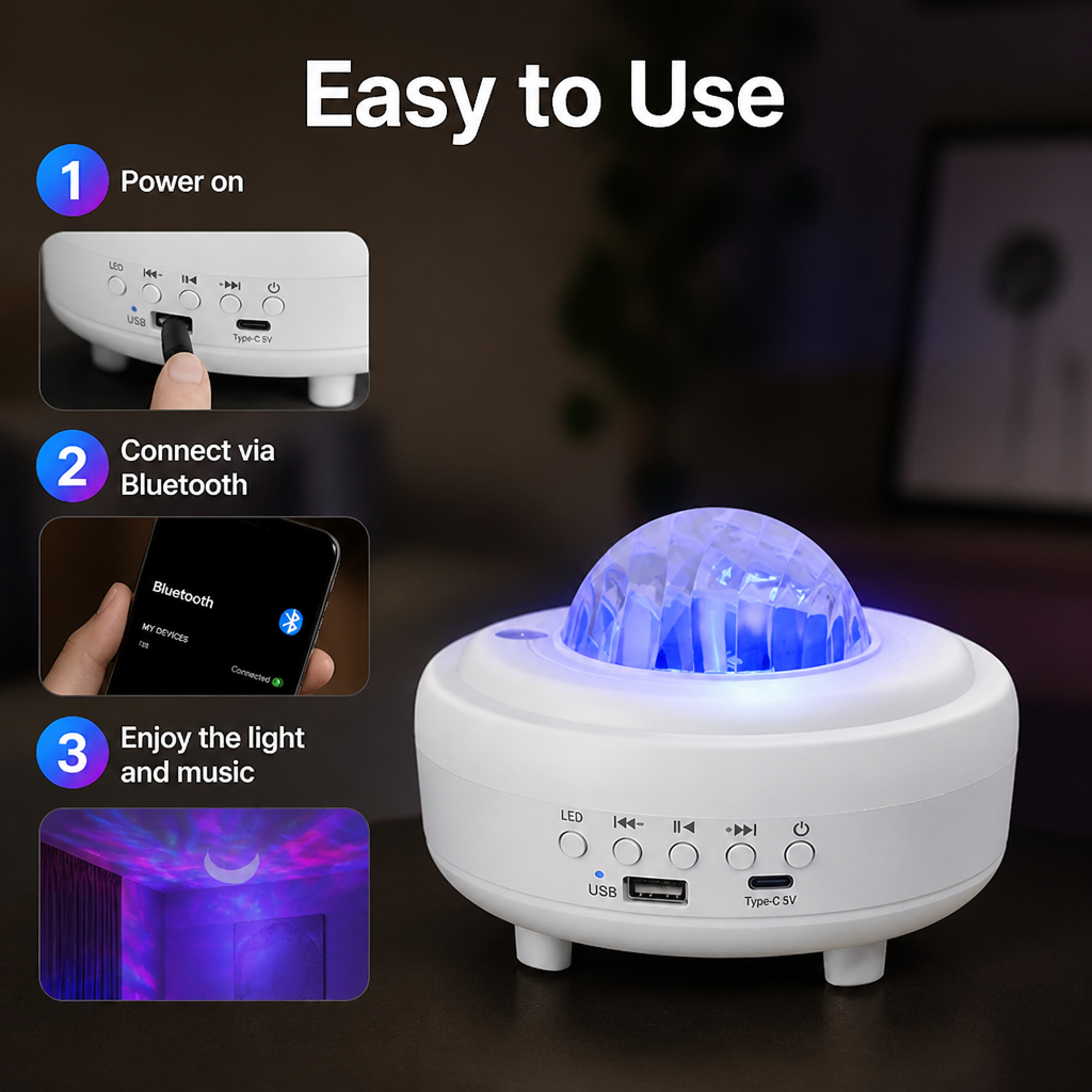 CelestiWave™ — Transform Your Room into a Hypnotic Galaxy of Calm and Joy