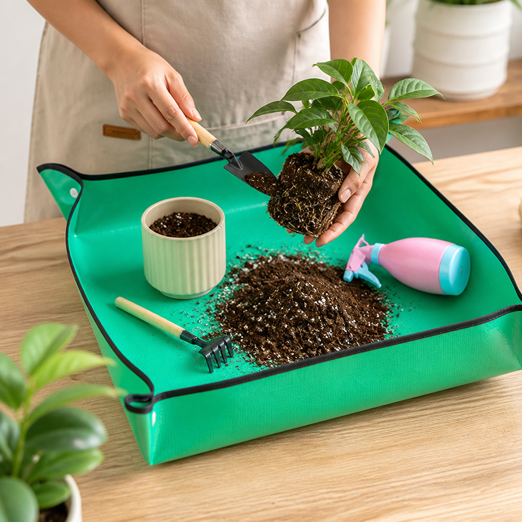 Waterproof Foldable Planting Mat (Raised Snap Corners)