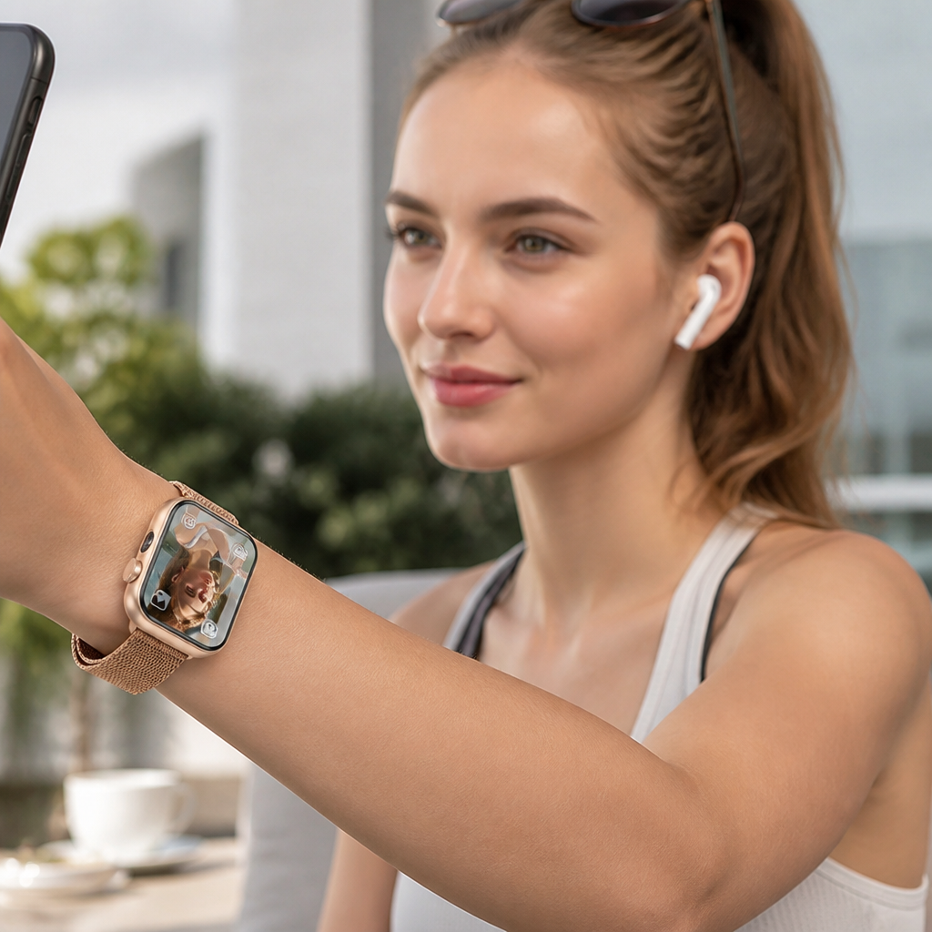 Built-In Camera & Wireless Calling Smartwatch