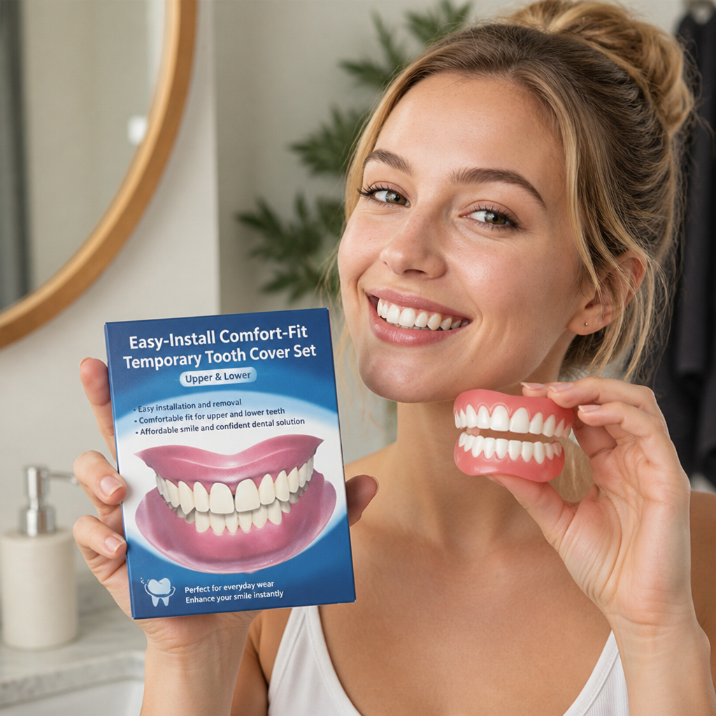 Easy-Install Comfort-Fit Temporary Tooth Cover Set (Upper & Lower)