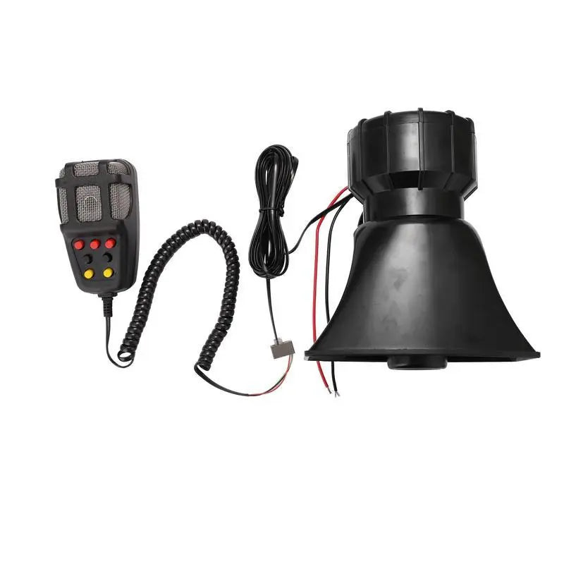 12V Car Alert System with Microphone and 7 Sound Tones, 135dB