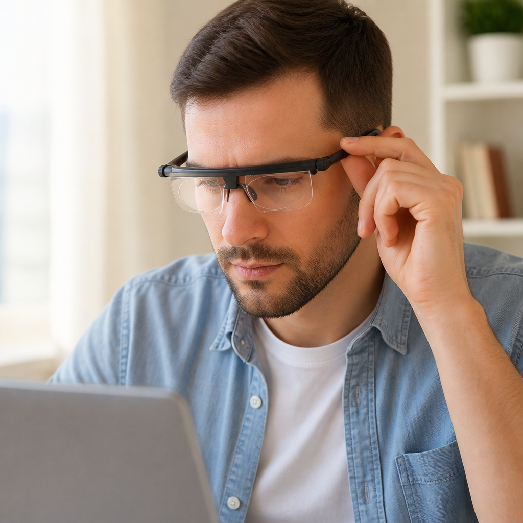 Adjustable Dual-Lens Manual-Focus Glasses
