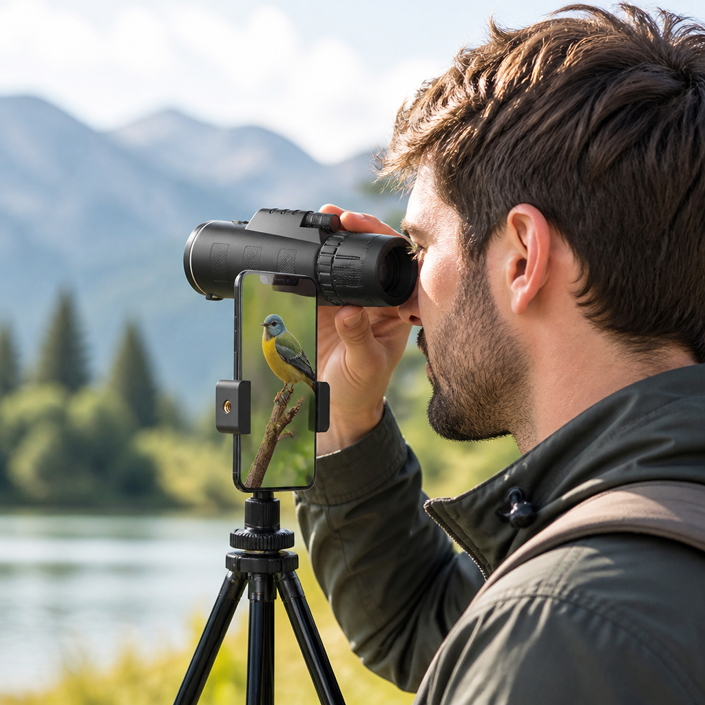 500X Zoom HD Optics Compact Monocular Telescope
