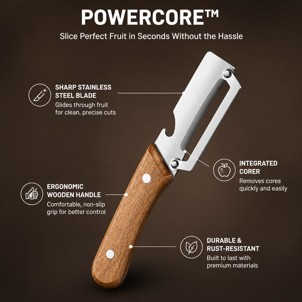 PowerCore™ — Slice Perfect Fruit in Seconds Without the Hassle