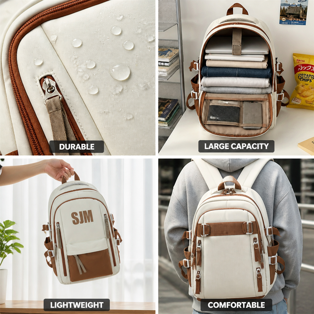 Durable Oxford Cloth Travel Backpack (Large Capacity)