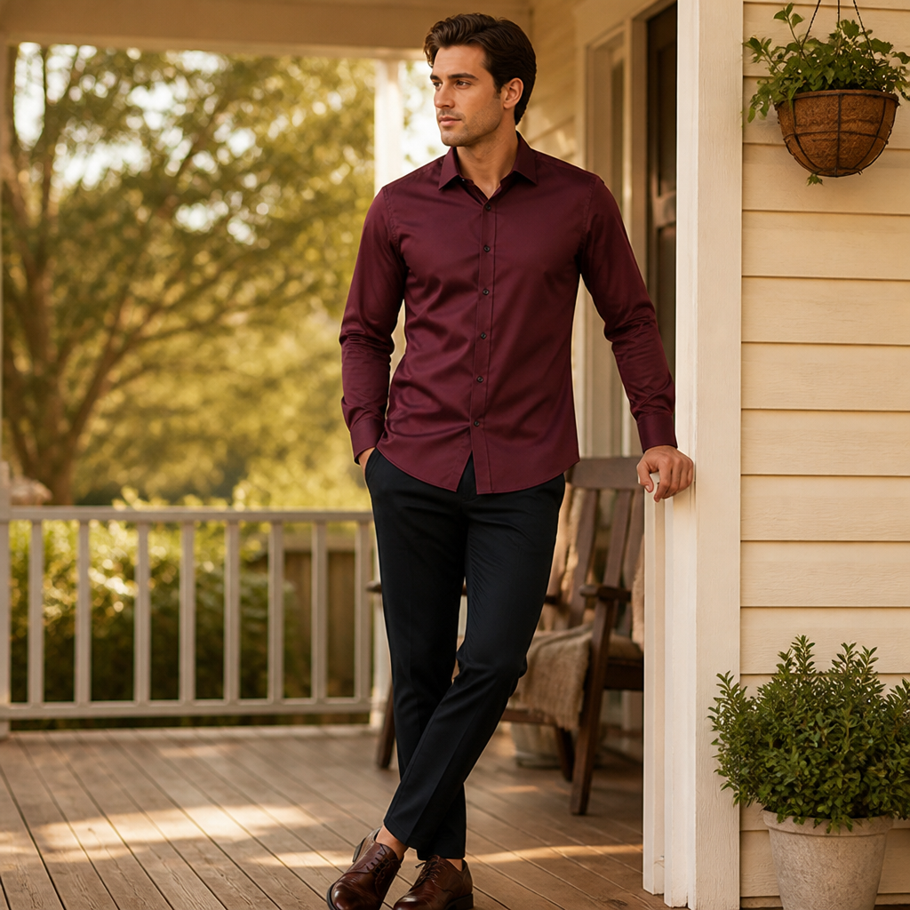 StratoForm™ Men’s Long Sleeve Shirt — Command Every Moment with Effortless Cool and Sharp Confidence
