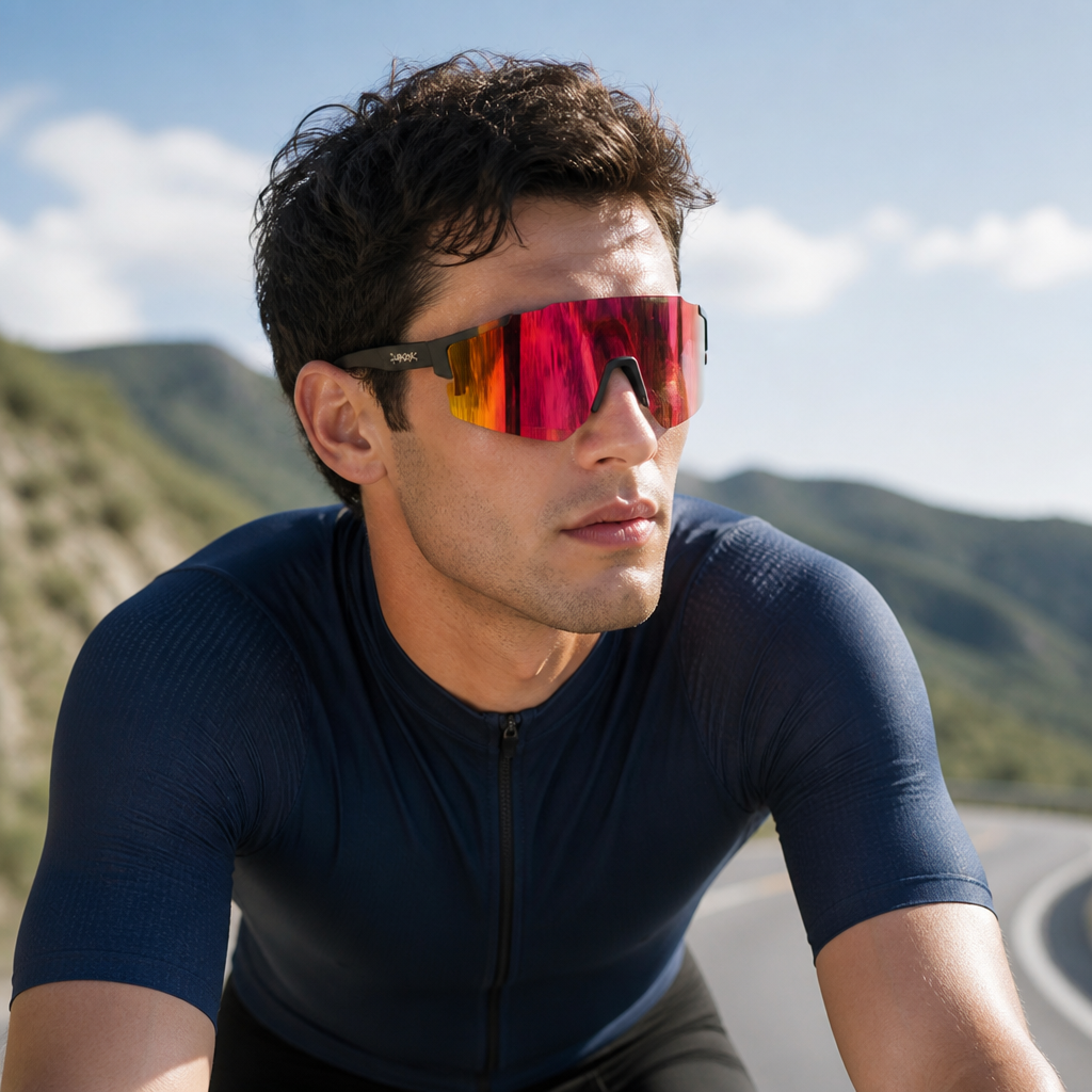 UV-Protective Aerodynamic Cycling Sunglasses (Adjustable Fit)