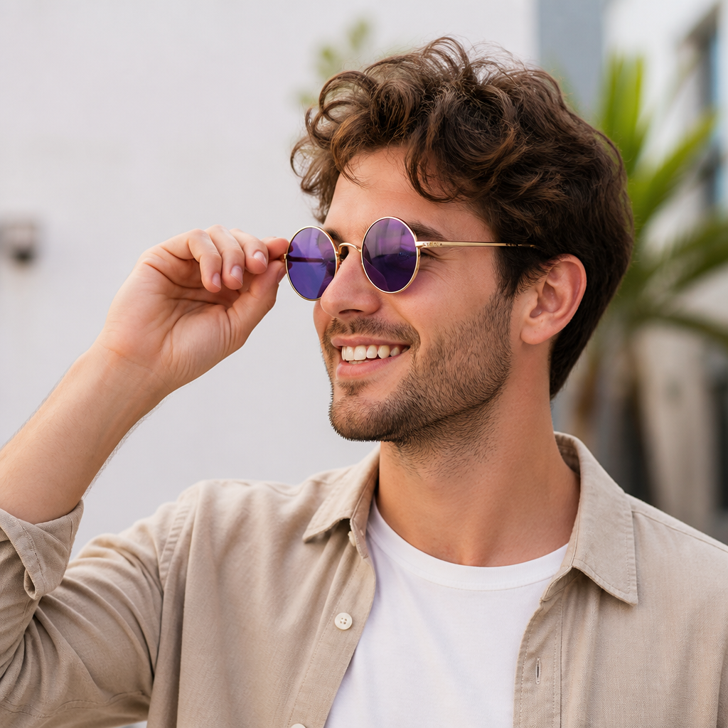 Polarized & UV-Blocking Retro Round Sunglasses