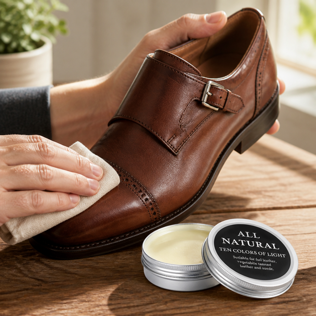 Plant-Based Waterproof Leather & Wood Polish (50g Tin)