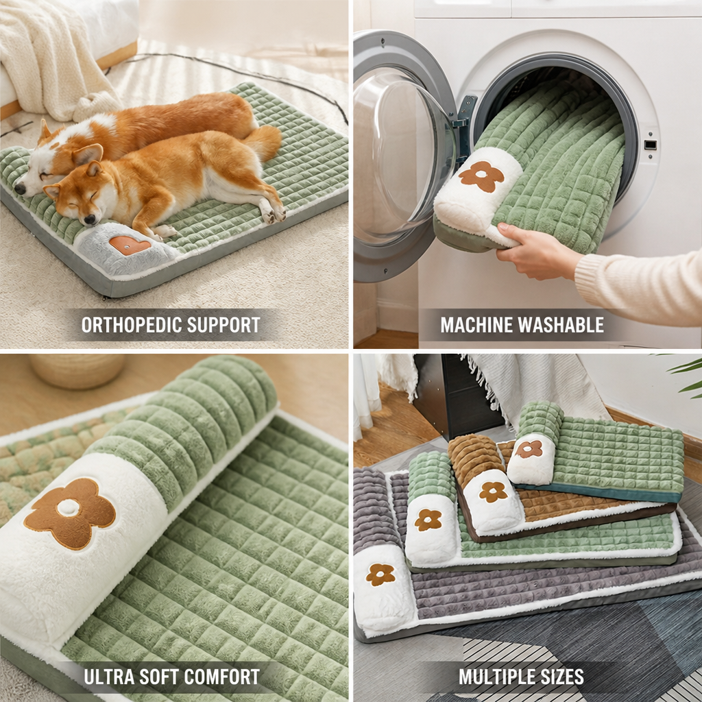 Four-Season Orthopedic Pet Mat (Machine Washable)