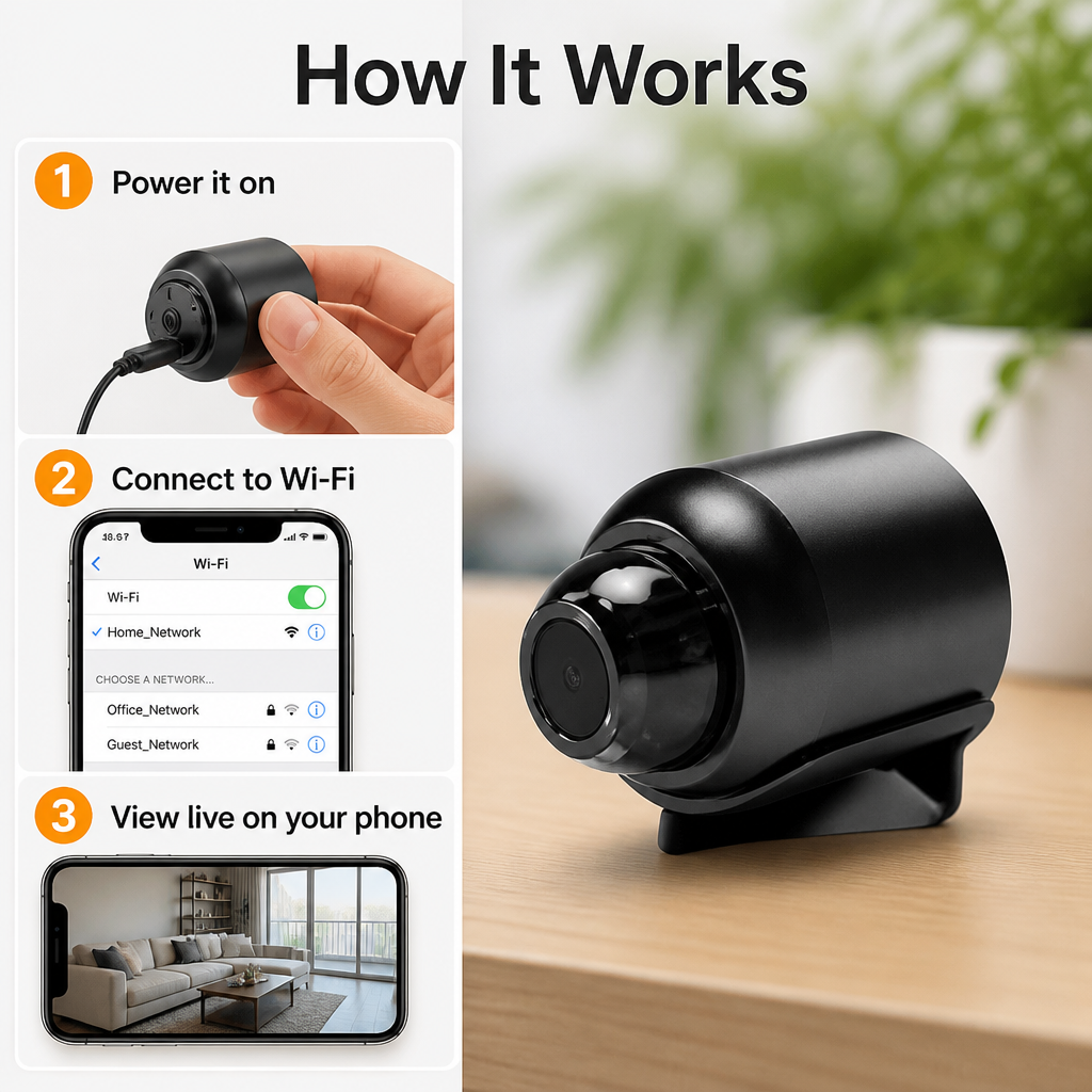 VigilLens™ Mini — Total Peace of Mind with Every Sharp, Silent Watch