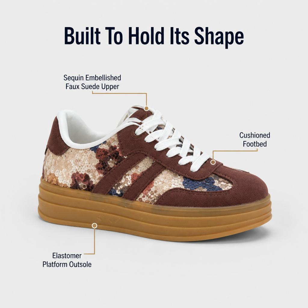 EmberLuxe™ — Step Confidently with All-Day Comfort and Subtle Sparkle