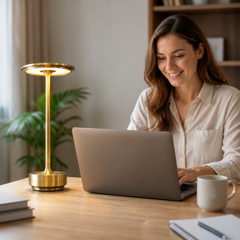 Wireless USB Rechargeable Dimmable Table Lamp