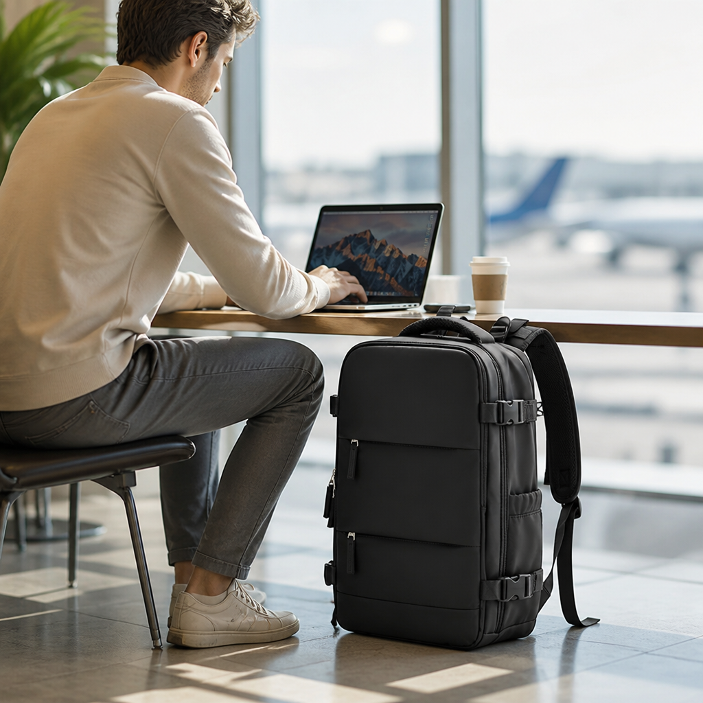 Lightweight Airline-Approved Padded Laptop Backpack