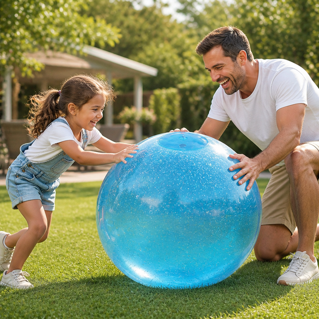 Tear-Resistant TPR & BPA-Free Inflatable Play Ball (Self-Sealing Valve)