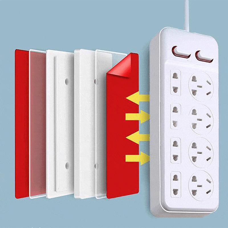 No-Drill Self-Sticking Wall Socket Organizer