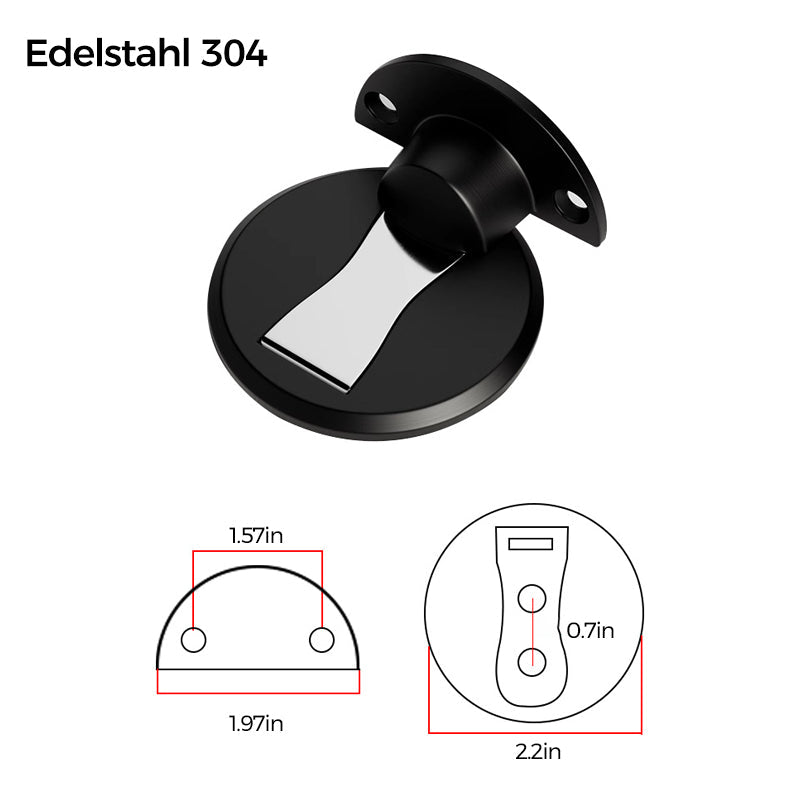 Stainless Steel Door Stopper with Invisible Magnetic Design