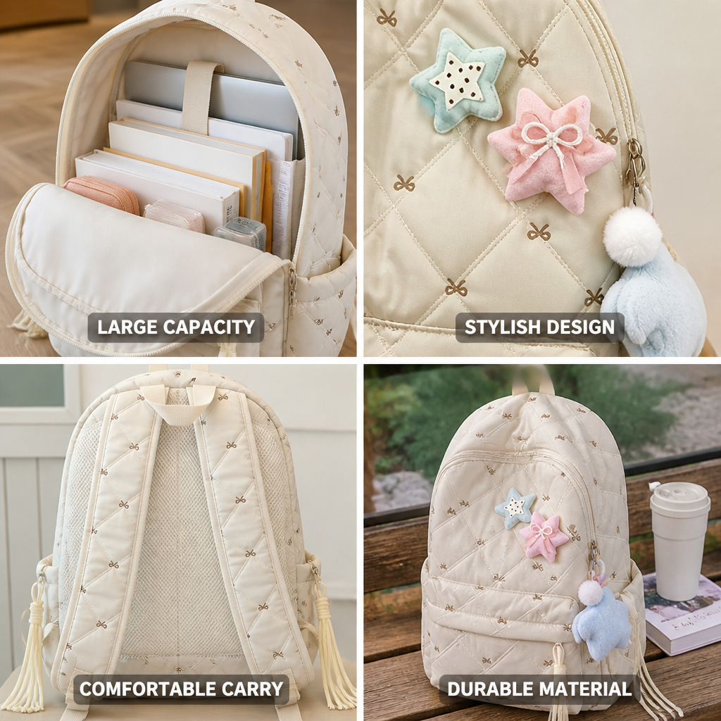 Large-Capacity & Multi-Compartment Backpack (Korean College Style)